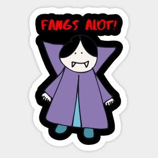 Fangs Alot! Sticker